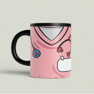 مج سحري بناتي - رسمة طبيبة كيوت باللون البمبي