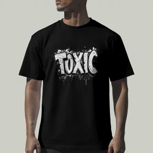 تيشرت TOXIC قطن بتصميم عصري