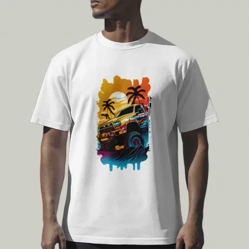 تيشرت سيارة GTA رسومي قطن